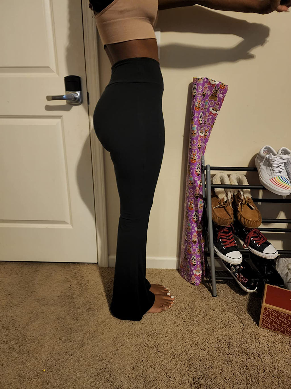 CalyraFit™ - High Waisted Tummy Control Flared Pants