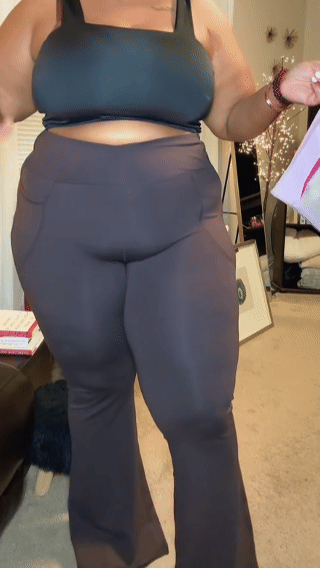 CalyraFit™ - High Waisted Tummy Control Flared Pants