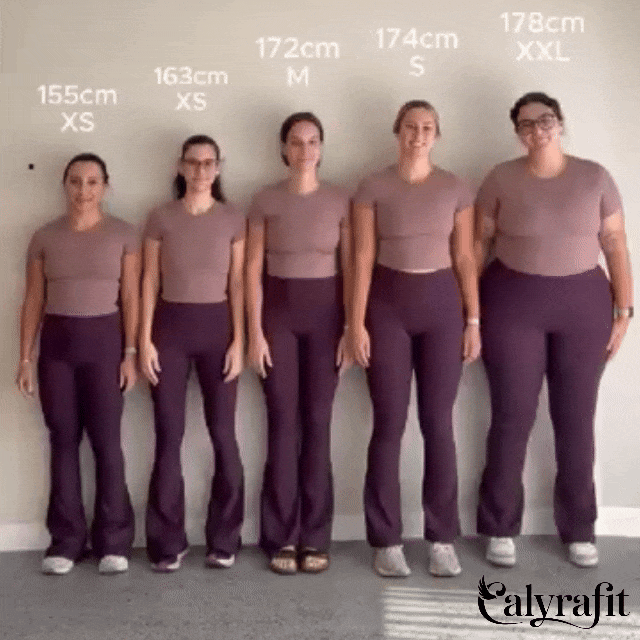 CalyraFit™ - High Waisted Tummy Control Flared Pants