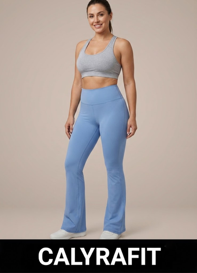CalyraFit™ - High Waisted Tummy Control Flared Pants